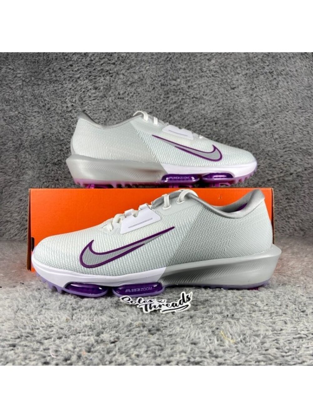 Nike Air Zoom Infinity Tour 2 Golf Spikes Sz 11 Men White Grey Purple FD0217-102